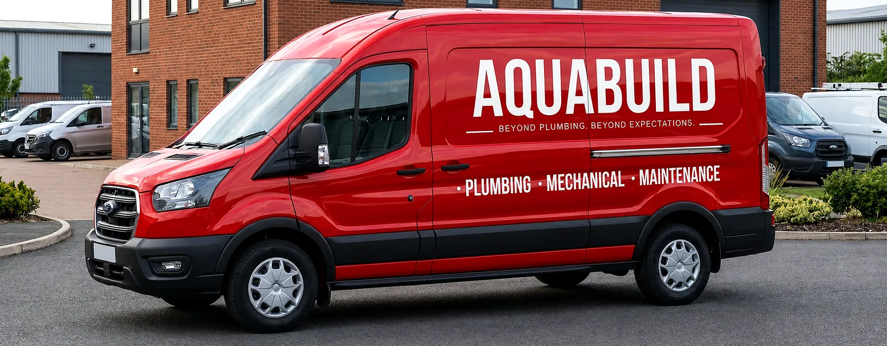 AQUABUILD plumbing service vehicle